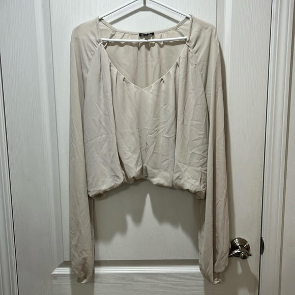 Dynamite Tops - Dynamite Beige Long sleeve Blouse Size L